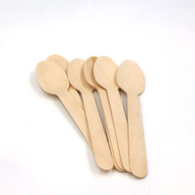 Cuchara de madera desechable, tenedor, cuchillo, vajilla de madera biodegradable, juego de cubiertos